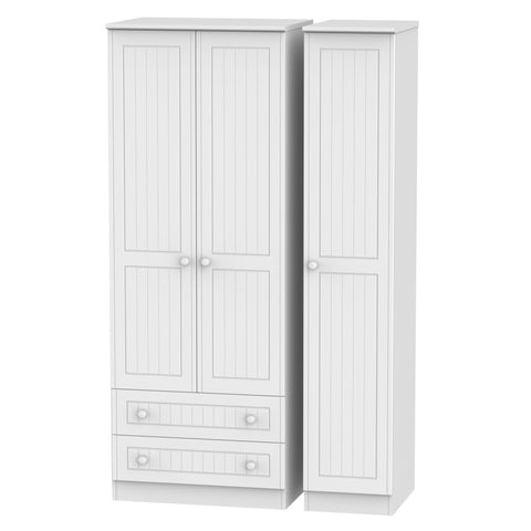Warwick Tall Triple 2 Drawer Wardrobe