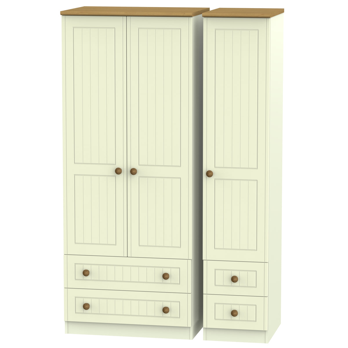 Warwick Triple 2 Drawer + Drawer Wardrobe