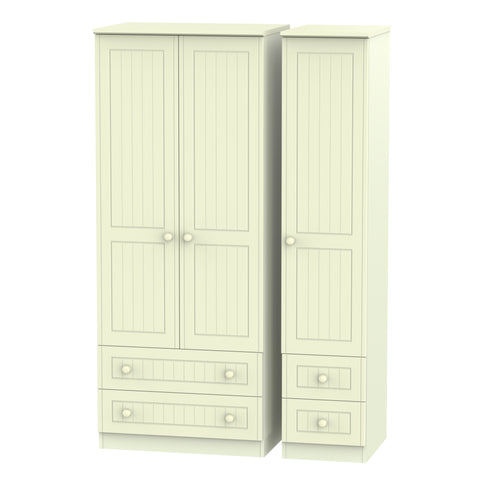 Warwick Triple 2 Drawer + Drawer Wardrobe