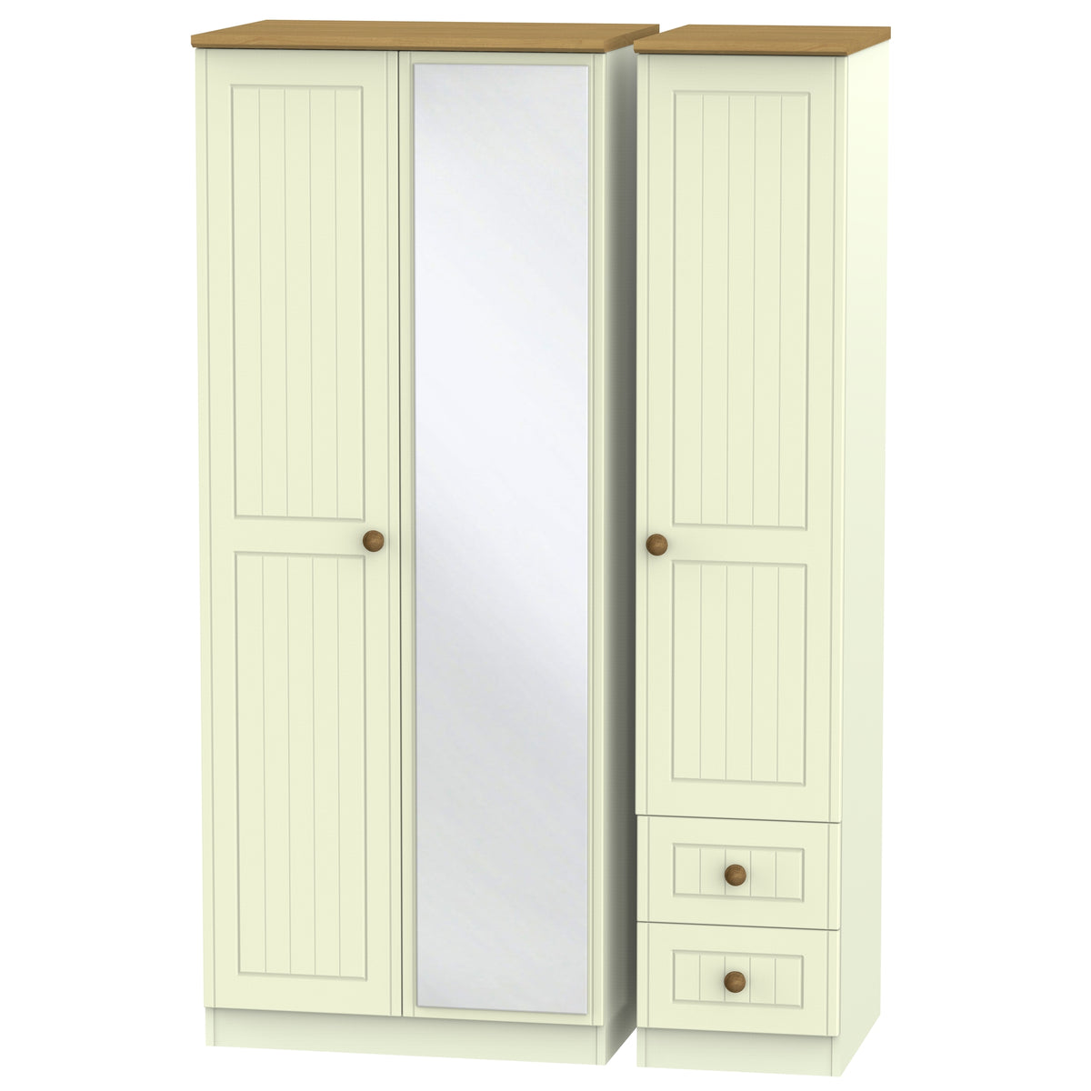 Warwick Triple Mirror + Drawer Wardrobe