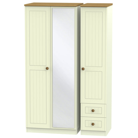 Warwick Triple Mirror + Drawer Wardrobe