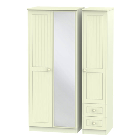 Warwick Triple Mirror + Drawer Wardrobe