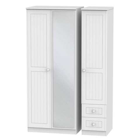 Warwick Triple Mirror + Drawer Wardrobe