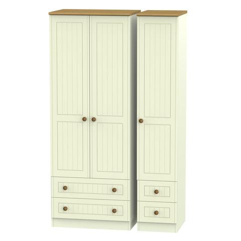 Warwick Tall Triple 2 Drawer + Drawer Wardrobe