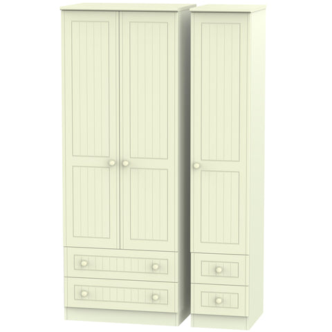 Warwick Tall Triple 2 Drawer + Drawer Wardrobe