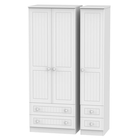 Warwick Tall Triple 2 Drawer + Drawer Wardrobe